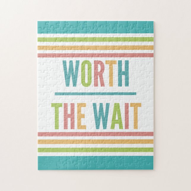 Puzzle Modern Worth the Wait - Adoption, Nouveau bébé (Vertical)