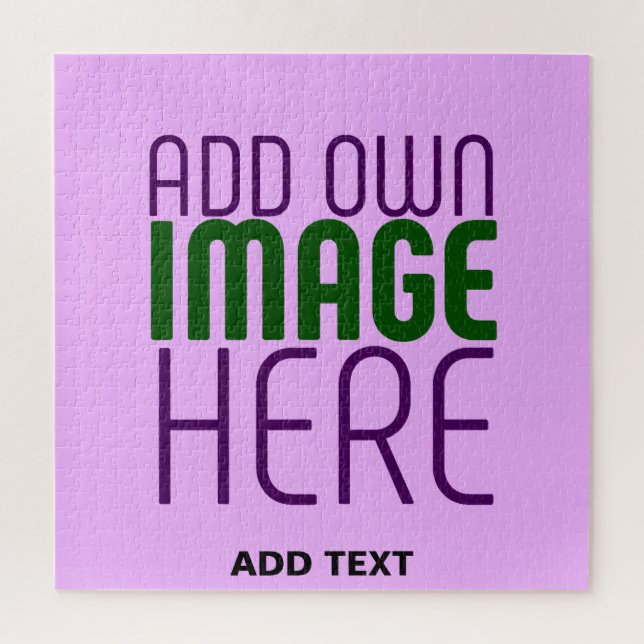 PUZZLE MODERNE ÉDITABLE SIMPLE MAUVE IMAGE MODÈLE TEXTE (Vertical)