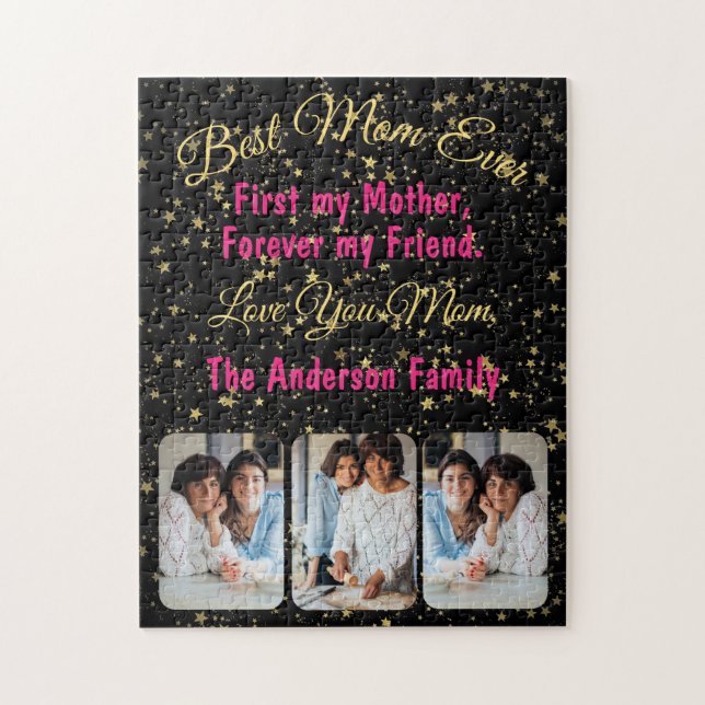 Puzzle Moderne Meilleure maman Jamais Photos de famille F (Vertical)
