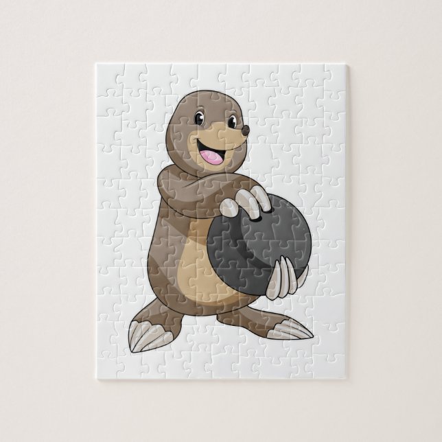 Puzzle Mole à Bowling avec Bowling balle (Vertical)