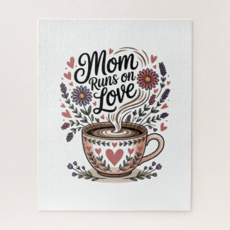 Puzzle Mom Runs On Love