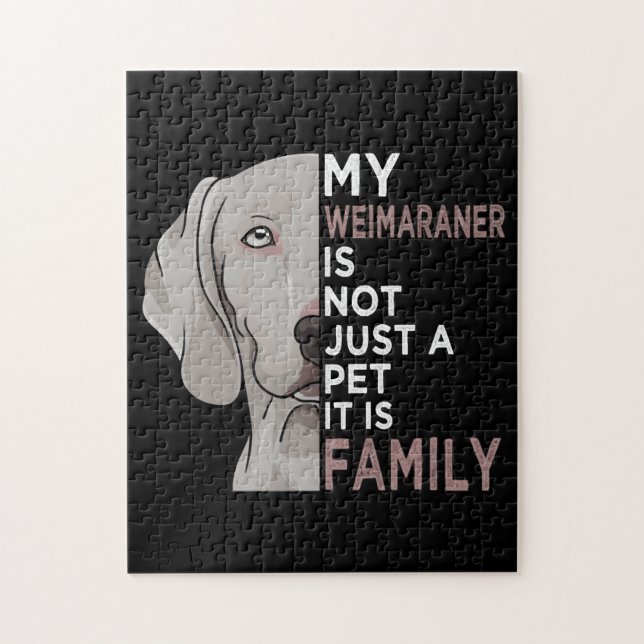 Puzzle Mon Weimaraner est la famille (Vertical)