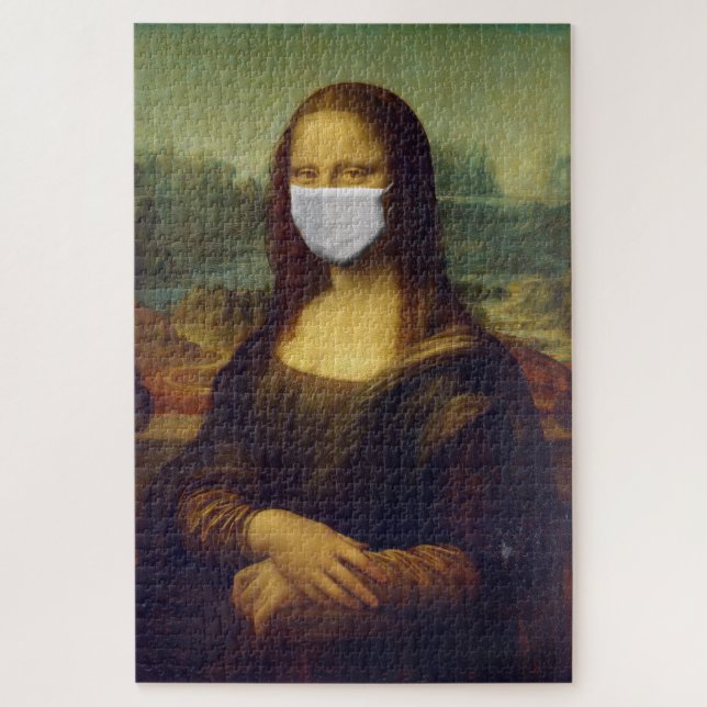Puzzle Mona lisa dans un masque chirurgical leonardo da v (Vertical)