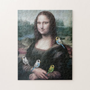 Puzzle Mona Lisa et perruches