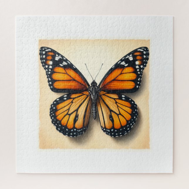 Puzzle Monarch butterfly 060624IREF107 - Watercolor (Vertical)