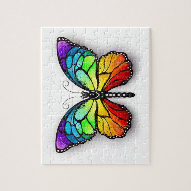 Puzzle Monarque papillon arc-en-ciel (Vertical)