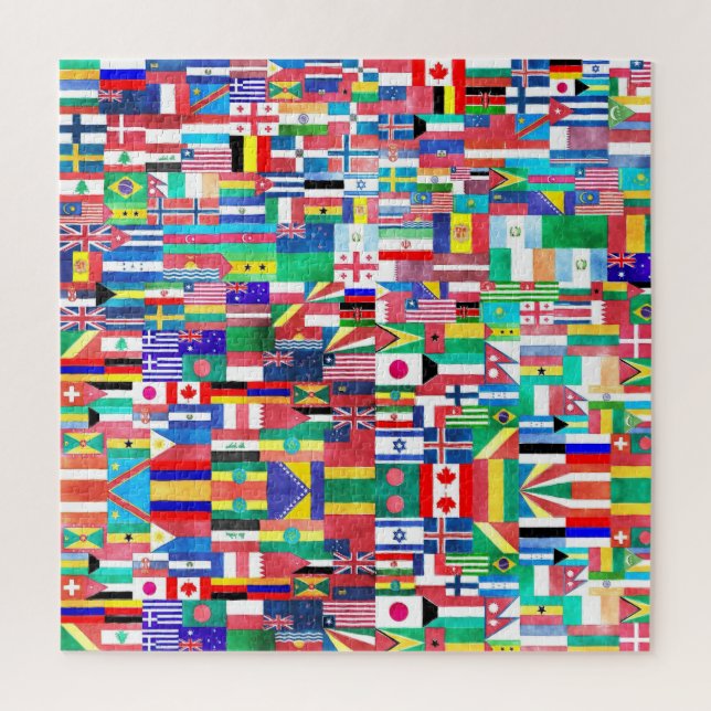 Puzzle Monde des drapeaux (Vertical)