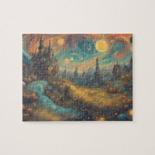 Puzzle Monde Fantastique Château Princesse Aquarelle