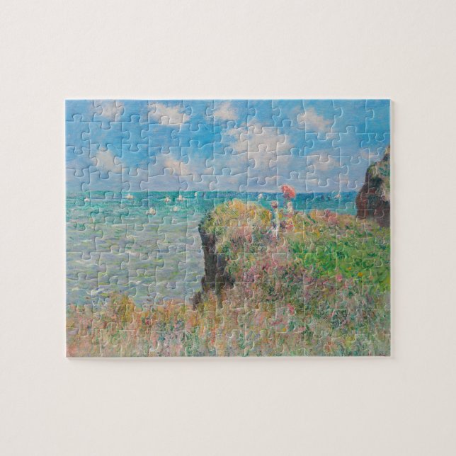 Puzzle Monet Cliff Walk à Pourvil Impressionist Painting (Horizontal)