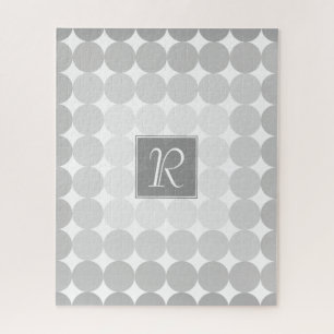 Puzzle Monogramme Cercles Gris Moderne
