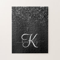 Monogramme d'étincelle à Parties scintillant noire