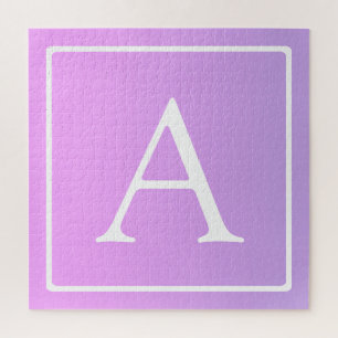 Puzzle Monogramme simple Ombre subtil rose/violet