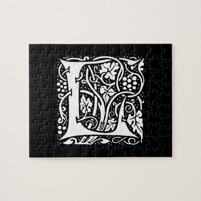 Puzzle Monogramme vintage L Art Nouveau (Horizontal)