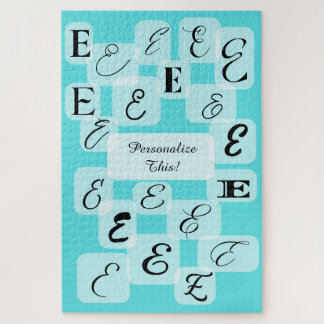 Puzzle Monogrammes contemporains personnalisables : "E" A