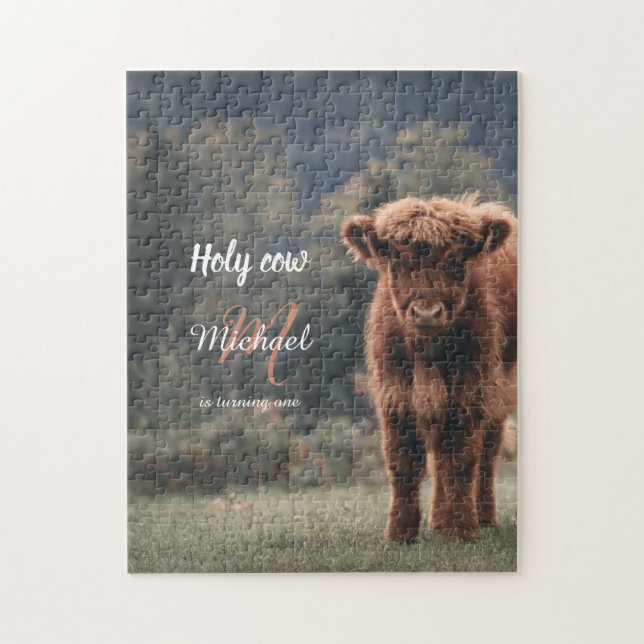 Puzzle Monographie de veau de vache Highland premier anni (Vertical)