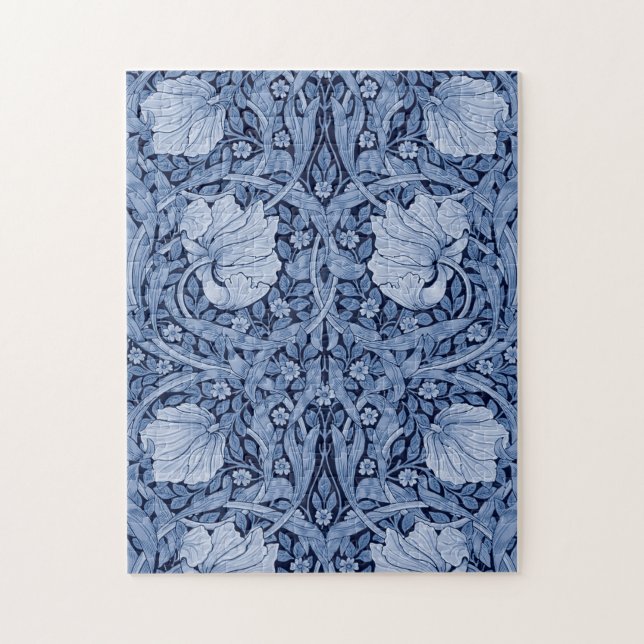 Puzzle Monotone bleu Pimpernel, William Morris (Vertical)
