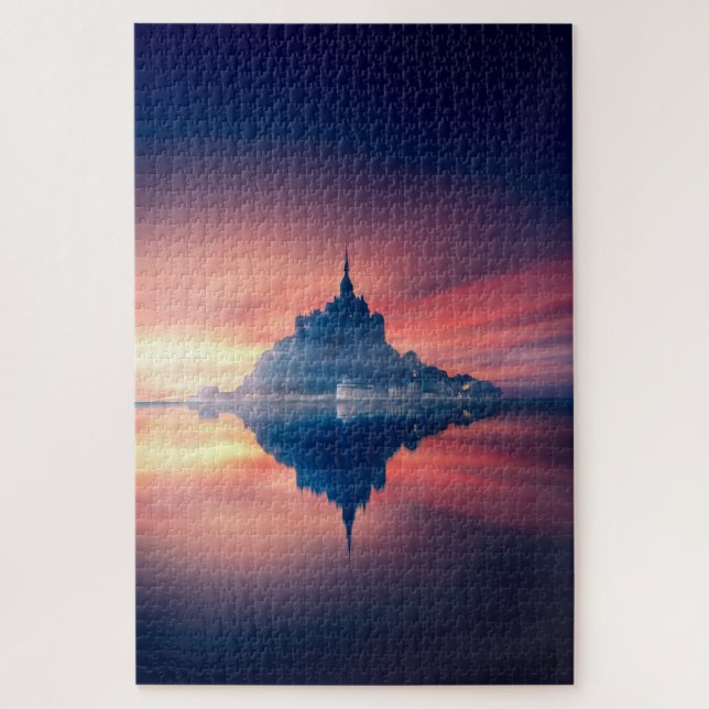 Puzzle - Mont Saint-Michel Frankreich (Vertikal)
