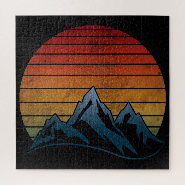 PUZZLE MONTAGNE VINTAGE ENSOLEILLÉE (Vertical)
