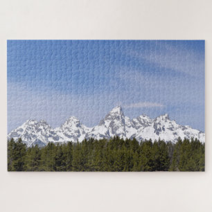 Puzzle Montagnes, pins et ciels bleus - 20x30 pouces