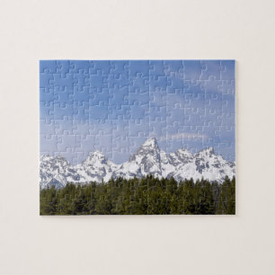 Puzzle Montagnes, pins et ciels bleus - 8x10 pouces
