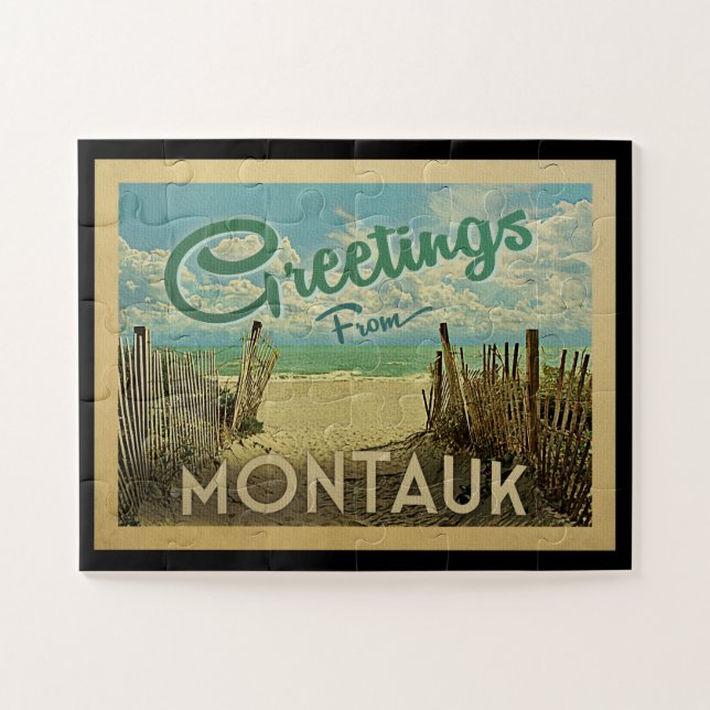 Puzzle Montauk Beach Vintage voyage (Horizontal)