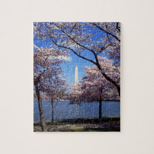 Puzzle Monument de Washington par des fleurs de cerisier