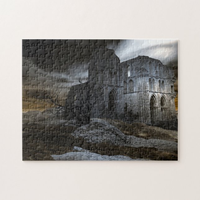 Puzzle Moody Abandon ruines de la cathédrale gothique (Horizontal)