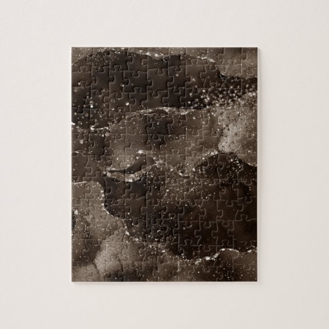 Puzzle Moody Agate | Café Brown bronze doré Taupe (Vertical)
