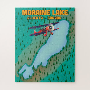 Puzzle Moraine lake Alberta Canada Map