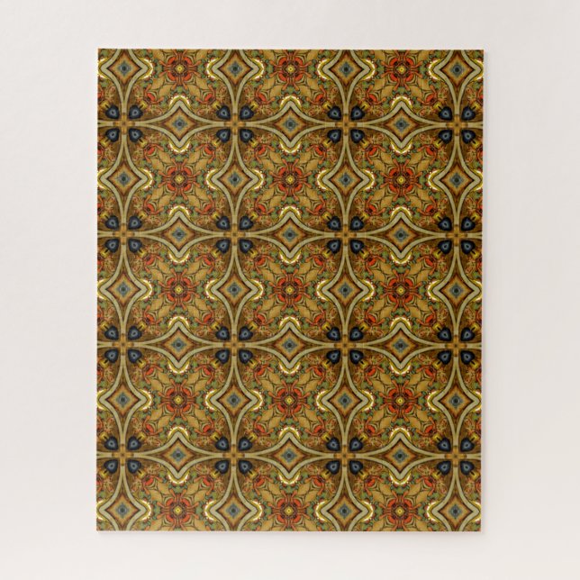 Puzzle Morris Art Déco Victorien Motif Médiéval Or (Vertical)