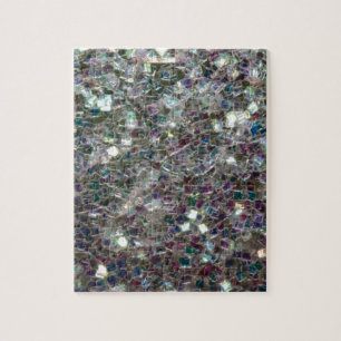 Puzzle Mosaïque argentée colorée scintillante