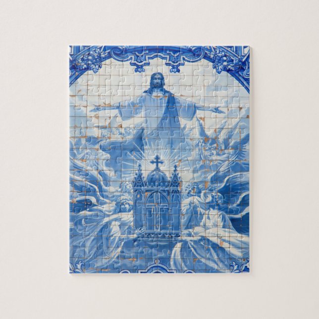 Puzzle Mosaïque bleue de jésus, Portugal (Vertical)