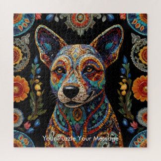 Puzzle Mosaïque bohème Majesté le chien peint