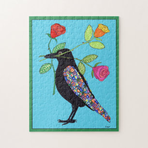 Puzzle Mosaïque colorée Corbeau corbeau corbeau oiseaux R