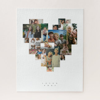 Puzzle Mosaïque de photos en forme de cœur