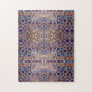 Puzzle Mosaïque marocaine design d'inspiration bleu beige