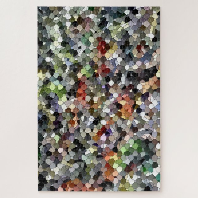 Puzzle Mosaïque octogonale géométrique Abstraite multicol (Vertical)