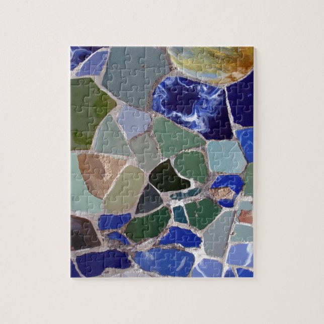 Puzzle Mosaïques bleues Antoni Gaudi (Vertical)