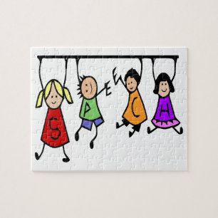 Puzzle Mot mignon d'orthophoniste d'enfants