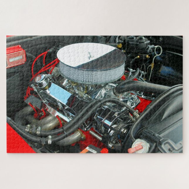 Puzzle Moteur de voiture customisé (Horizontal)