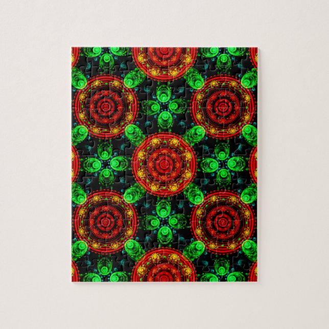 Puzzle Motif abstrait élégant boho moderne floral #504 (Vertical)