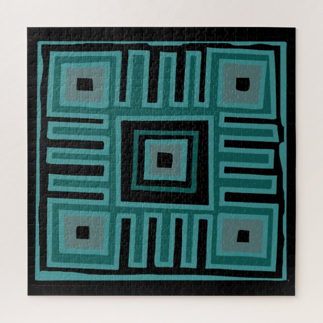 Puzzle Motif africain en tissu de boue (Vertical)