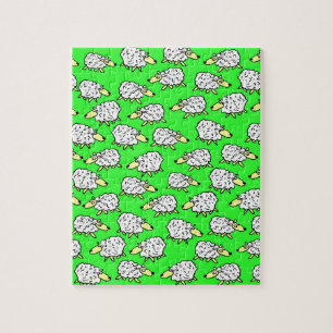 Puzzle Motif amusant d'un troupeau de moutons