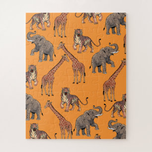 Puzzle Motif Animal Africain