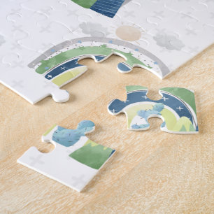 Puzzle Motif arc-en-ciel aquarelle
