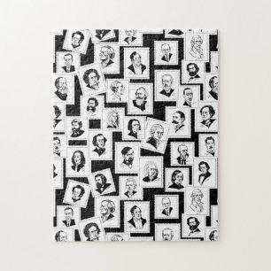 Puzzle Motif avec portraits des plus grands compositeurs
