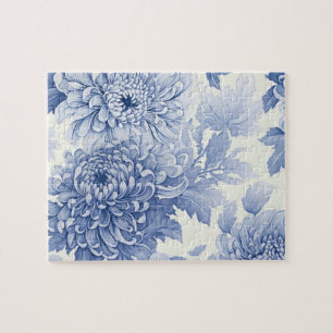 Puzzle Motif Blue Dahlia toile