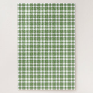 Puzzle Motif carreaux vert blanc