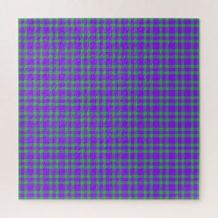Puzzle Motif carreaux vert et violet