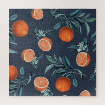 Motif citron et feuille VI